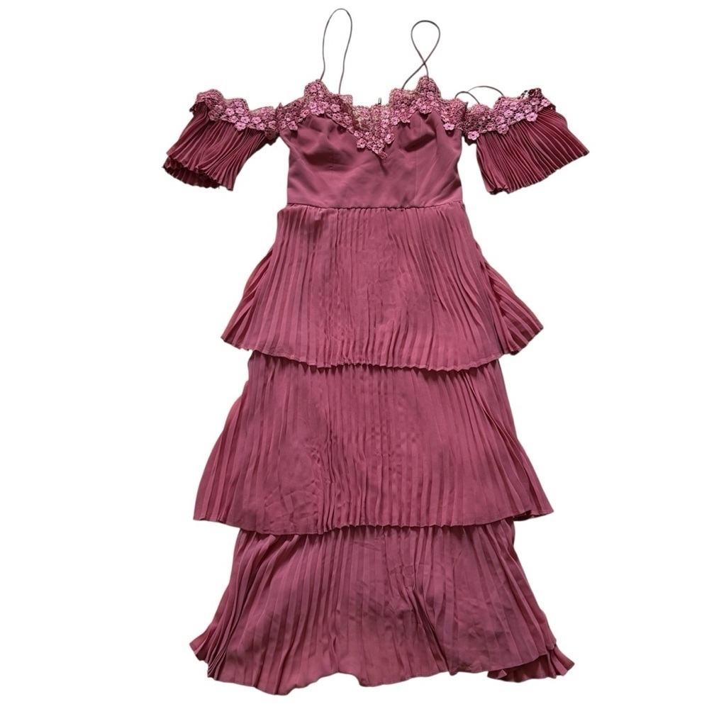 KEEPSAKE the label All Time High Dress In Paprika Pink Womens Size Small Midi - Picture 2 of 7